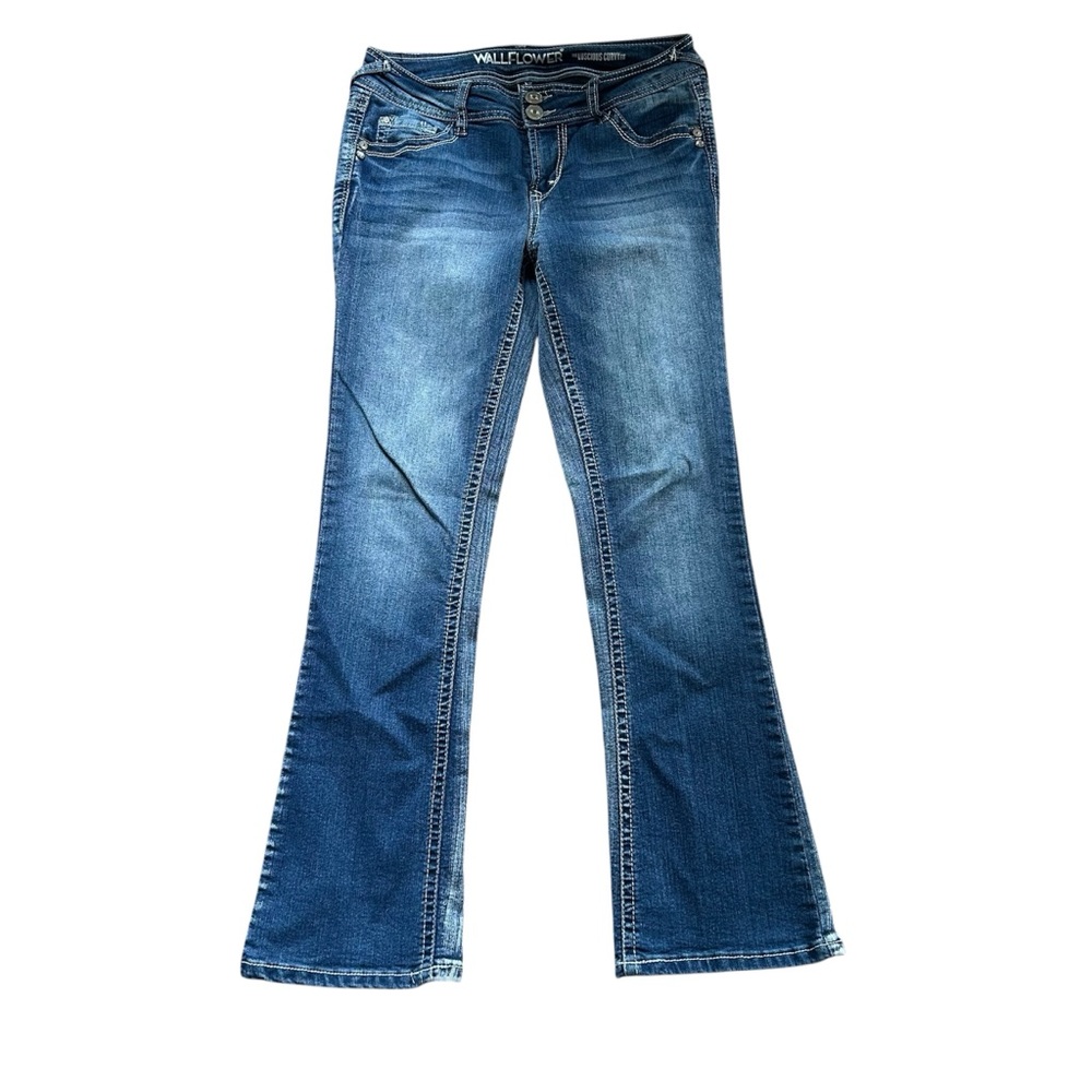 🎉2x HP🎊🆕Wallflower Women's Lucious Curvy Fit Blue Denim Jeans